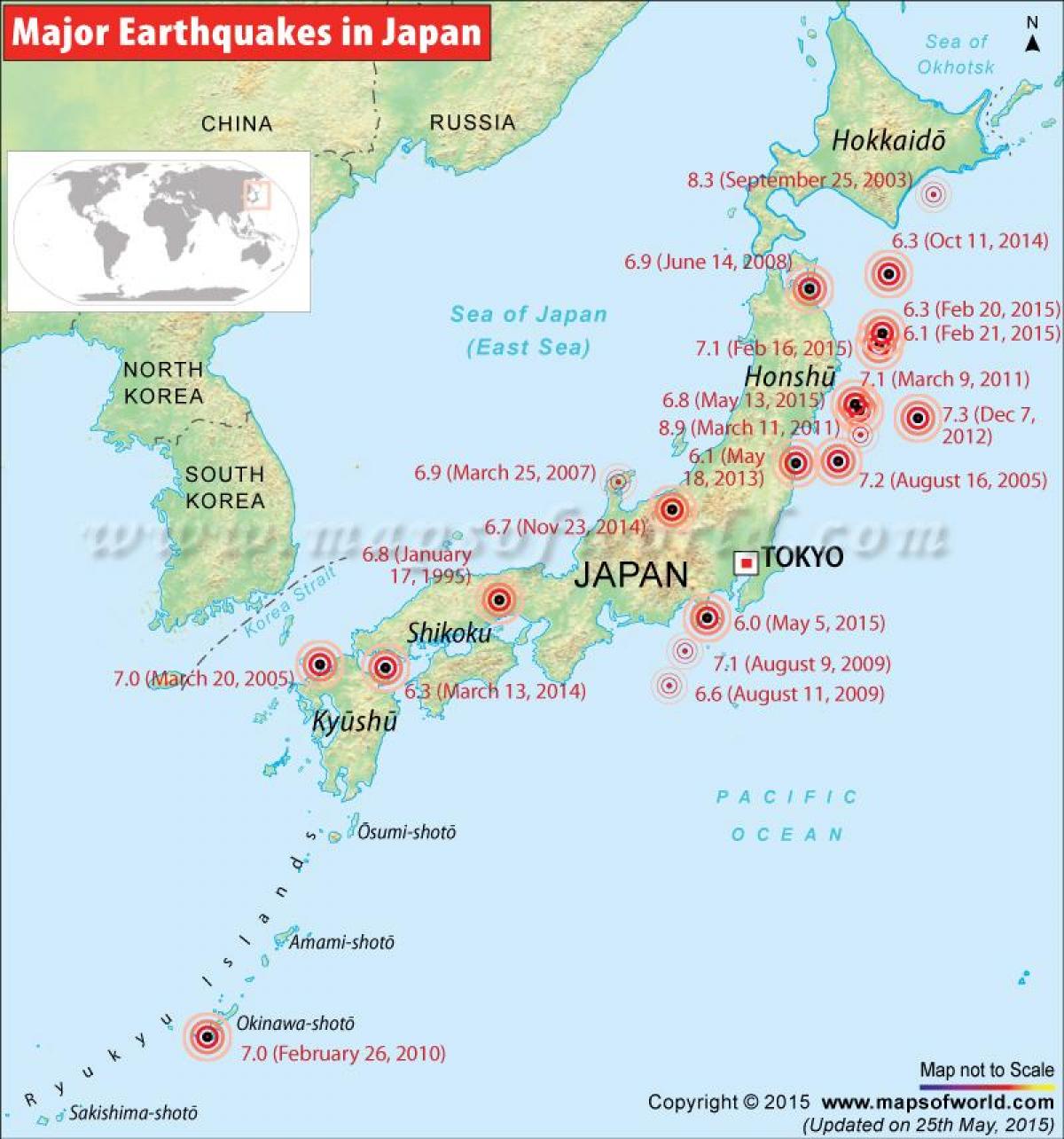 japan karta Japan karta jordbävning Jordbävning japan karta (Östra asien   Asien) japan karta