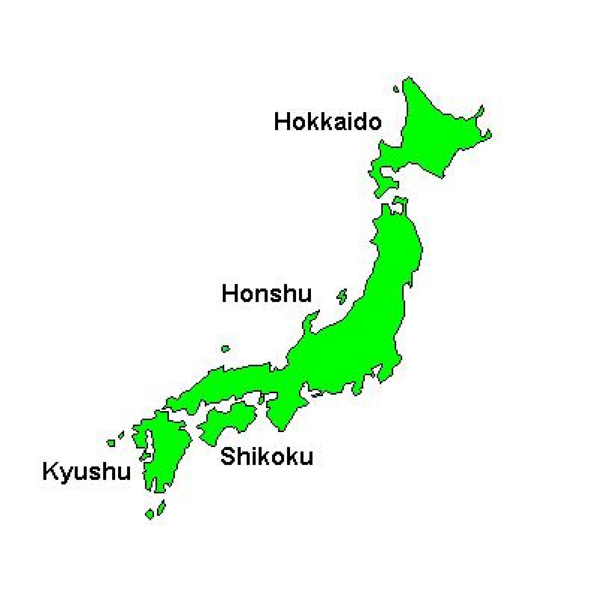 Остров Хонсю на карте Японии