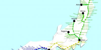 Japan karta tåg