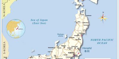 Städer i japan karta